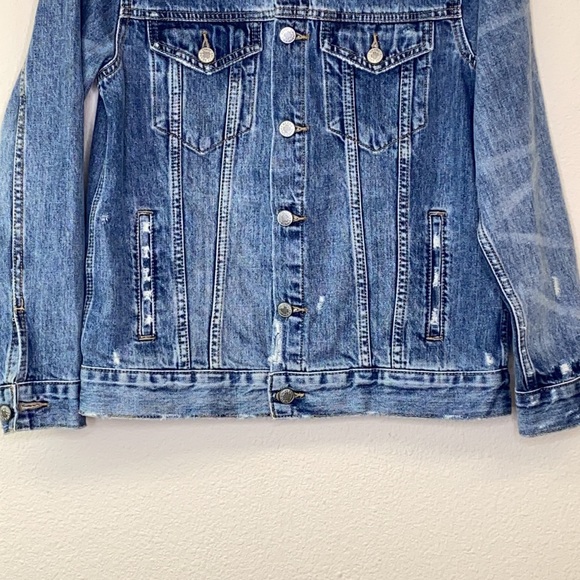 Lucky Brand Distressed Tomboy Trucker Jacket Med - Picture 3 of 14